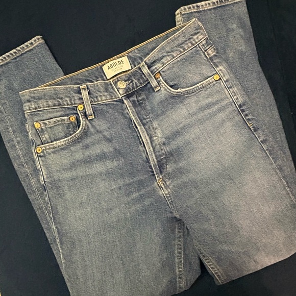 Agolde women’s Nico straight jeans size 27 - Picture 2 of 6